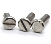 Baut Kepala Tombol Baja Tahan Karat YPH SS304 SS316 A286 Polos Poles dengan Slot DIN85