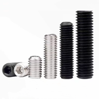 Vis de réglage à six pans creux en acier inoxydable et laiton en acier au carbone avec pointe plate Din916