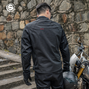 Veste de <span class=keywords><strong>moto</strong></span> pour <span class=keywords><strong>homme</strong></span> SFK, vêtements de <span class=keywords><strong>moto</strong></span> respirants en maille pour <span class=keywords><strong>l</strong></span>'été, vêtements de cyclisme avec protections corporelles CE, accessoires - Product Image 4