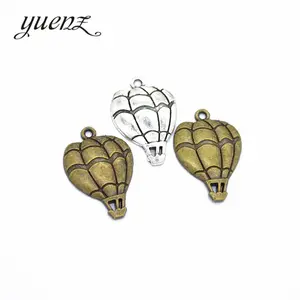 vintage Tibetan Silver Plated hot air balloon Charms Metal Pendants for Jewelry Making DIY Handmade Craft 25*17 mm J274
