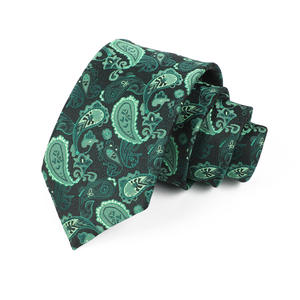 Cravate classique pour homme en jacquard brodé, motif géométrique de fleur de noix de cajou, 8 cm, design haut de gamme, cravates d'usine, ensemble de cravates en gros - Product Image 3