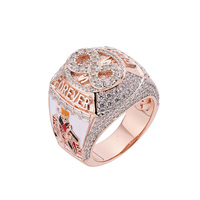 Bague de championnat de jeunesse personnalisée de différentes équipes sportives de la Floride Bague de graduation universitaire irrégulière en argent personnalisée