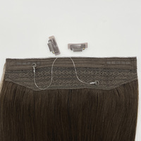 Ekstensi Rambut Manusia India Remy 100% Double Drawn Tanpa Klip Satu Bagian Lurus Halus Tanpa Kusut Tanpa Rontok