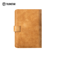 TILONSTAR TPW111 Porte-cartes d'embarquement vintage en cuir suédé et microfibre, portefeuille RFID pour documents de voyage, porte-passeport de luxe
