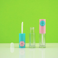 Tube brillant pour les lèvres, petit cadeau cosmétique vide de 2 ml, motif fleur