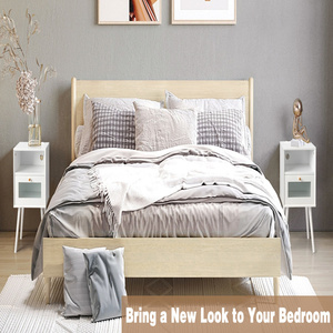 DB Wood 1 cajón mesita de noche mesa auxiliar versátil sala de estar dormitorio hogar Oficina muebles construcción de madera duradera - Product Image 5