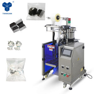 Tuerca Perno Tornillo Hardware Placa de vibración Contador Máquina de embalaje pequeña para pequeñas empresas Máquina de embalaje de bajo costo Sellado trasero - Product Image 1