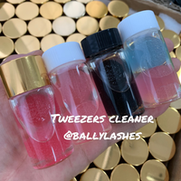 Dissolvant de colle de marque privée éponge boule nettoyant pour cils noir Extension de cils pince à épiler nettoyant