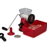 Hachoir à viande manuel en acier inoxydable et plastique, mini hachoir domestique, poussoir à saucisses, hachoir à viande manuel