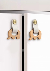 Tiradores de muebles de <span class=keywords><strong>cuero</strong></span> de cajón de nuevo diseño de lujo de estilo europeo <span class=keywords><strong>tirador</strong></span> de armario para niños tiradores de muebles universales - Product Image 6