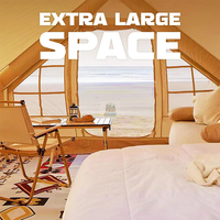 Tente de voyage gonflable imperméable à installation rapide, abri d'urgence pour la randonnée et le backpacking, tente extérieure légère pour 2 personnes, toutes saisons