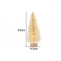 Mini arbres de Noël artificiels en forme de bouteille avec base en bois pour la décoration de la maison et des projets créatifs