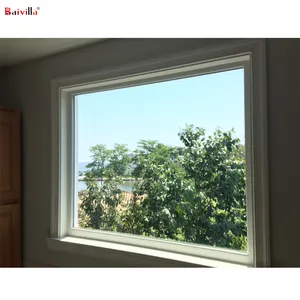 התאמה אישית עיצוב גדול גודל אלומיניום תמונות חלון ודלת כפולה מזג מזוגג קבוע windows עבור מגורים וילה
