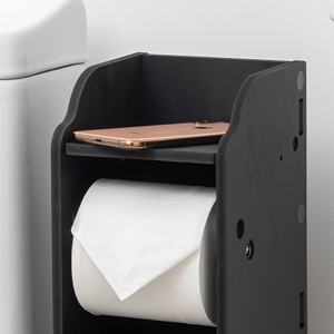 Portarotolo per Carta Igienica Salvaspazio Senza Foratura in PVC per Bagno - Product Image 3