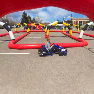 Pista de carreras de Go Kart inflable, juego deportivo portátil, parachoques, pista de coche, pista de carreras de bolas Zorb de aire, <span class=keywords><strong>juegos</strong></span> de patio de recreo para interiores y exteriores - Product Image 6