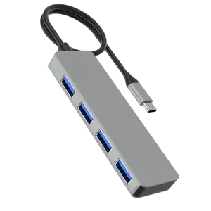 מכירה לוהטת עגינה תחנת 4 יציאות 4in1 usb 3.0 5gbps Hub Usb 3.0*4 hub עבור מחשב נייד