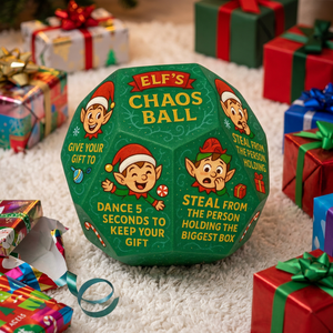 Jeu de dés de Noël en plastique vert, cadeau de fête, échange de cadeaux, balle du Chaos, thème Elfe, souvenir de fête - Product Image 1