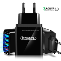 Chargeur mural multi-ports QC3.0 à charge rapide avec 4 ports USB et prises EU/US/UK pour appareils photo et écouteurs 14/13/12, ignifuge