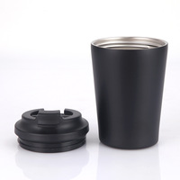 Couvercle rabattable 8oz 12 oz tasses réutilisables tasse à café sous vide isolée en acier inoxydable pour les cadeaux de bureau à domicile