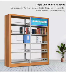 Librería Metálica de Doble Cara de Grado Comercial Premium |   Recubrimiento Resistente a los Arañazos |   Montaje Sencillo para Documentos y Libros Comerciales - Product Image 6