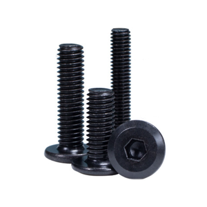 Schwarze Rundkopfschraube mit abgeschrägtem Sechskant-Einsatz, Möbelbolzen, Schwarze Flachkopfschraube, Mechanische Langschraube M6/M8 - Product Image 2