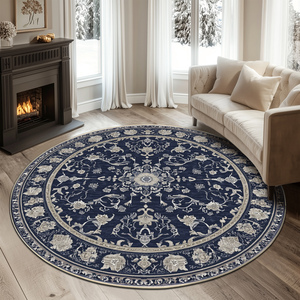 <span class=keywords><strong>Tapis</strong></span> de luxe pliable en flanelle douce de haute qualité fabriqué à la machine décoration de salon marocain <span class=keywords><strong>tapis</strong></span> <span class=keywords><strong>rond</strong></span> rétro personnalisable - Product Image 4