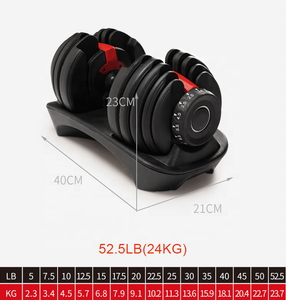 <span class=keywords><strong>24</strong></span> <span class=keywords><strong>KG</strong></span> 52.5 LB Équipement de fitness Haltère réglable Haltère d'entraînement d'haltérophilie - Product Image 2