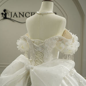 Robes de mariée sur mesure exquises Gt26027, robes de bal, strass, paillettes, broderie, style vintage, Vestido De Noiva Jancember - Product Image 5