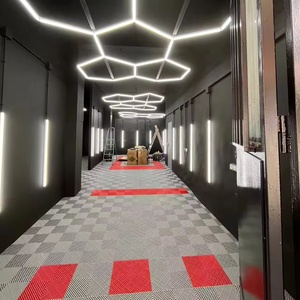 Lampu kerja tabung LED langit-langit detail mobil 192 K 5 Grid lampu garasi segi enam LED 6500 W Super terang untuk gudang garasi - Product Image 3