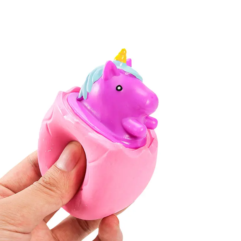 CXL giocattolo antistress su misura TPR Unicorn Egg Cup Decompression Squishy Fidget Toys Animal Dinosaur Unicorn Squeeze Toys