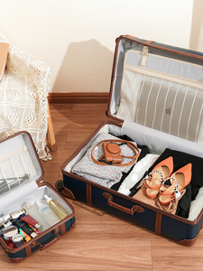 Conjunto de Malas de Viagem de Luxo Vintage em Couro PU GEMULIN 14/20/24/28 Polegadas Clássica de Alta Qualidade com Rodas Giratórias e Trava TSA - Product Image 3