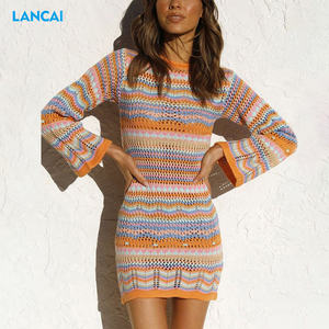 Robe personnalisée Robe bohème sexy décontractée à manches longues en coton pour femmes - Product Image 2