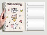 Xindars - Cuaderno de Espiral A5 con Hojas Sueltas, Agenda Impresa, Diario para Niñas, Estudiantes Escolares, Mini Colores Pastel, Venta al por Mayor
