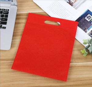 Sacs découpés à l'emporte-pièce non tissés écologiques avec impression de logo personnalisée, fourre-tout réutilisable, vente en gros en vrac - Product Image 2