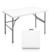 Muebles de Exterior Mesa Plegable de Picnic Rectangular Mesas de Plástico Portátiles Plegables