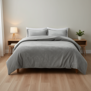 Ensemble de couette réversible en velours écrasé Db, taille Queen, toutes saisons, literie moderne - Product Image 2