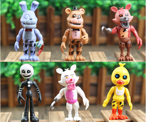 LINDA Toy Nueva llegada Figuras de <span class=keywords><strong>Five</strong></span> Nights <span class=keywords><strong>at</strong></span> figura de acción 3D Doll 6 PCs un conjunto de muñecas LED <span class=keywords><strong>Freddy</strong></span> Fnaf Pvc Figuras - Product Image 2