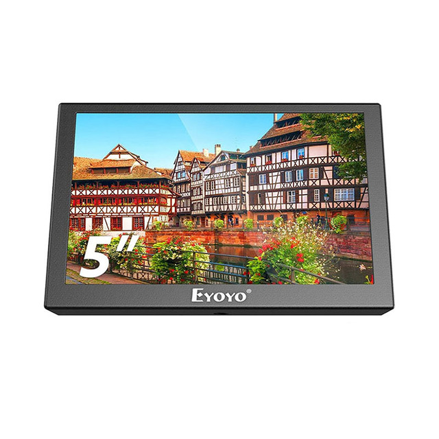 Eyoyo Hot Sale 5 Inch 800x480 Mini TFT LCD Screen Small Monitor Display With HD/VGA/AV Video Input for Car PC DVD DVR CCD DSLR