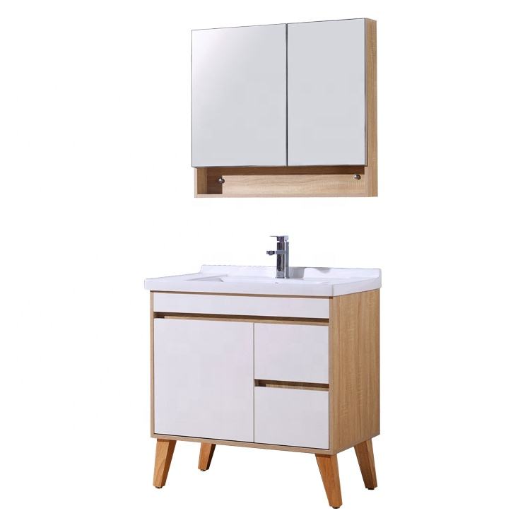 White High Gloss Bathroom Cabinet Freestanding Unit – Rispa
