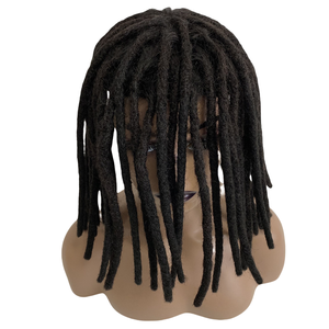 Trecce da <span class=keywords><strong>uomo</strong></span> ad alta densità stile Dreadlocks fatto a mano in piena pelle a Base di tupet per <span class=keywords><strong>uomo</strong></span> - Product Image 3