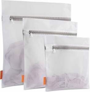 Sacs de rangement pliables personnalisés en maille avec fermeture éclair, en tissu 100 % polyester, réutilisables pour vêtements, chaussettes, pulls, chaussures - Product Image 1