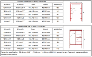 Строительные леса и леса для мытья окон Andmios, опалубочные панели, опорные стойки, H-образные леса на колесах - Product Image 2