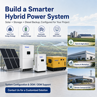 Système d'énergie hybride solaire-générateur diesel SLD-HES Series Solard avec batterie LiFePO4, micro-réseau, puissance personnalisée, silencieux