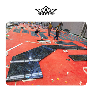 GOLDTOP Neuerscheinung Granit Granito Naturstein Arbeitsplatten Küche Luxus Bodenfliesen Blauer Labradorit Granitplatte - Product Image 4