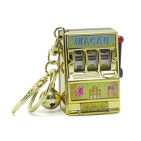 Porte-clés Machine à Fruits Lucky Slot avec Sonnette de Jeu et Manivelle Rotative, Jouet EDC Amusant à Thème Jackpot Arcade, Cadeaux Créatifs