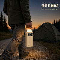 Chargeur portable haute capacité 22,5W 30 000mAh à charge rapide avec câble intégré USB-A/USB-C et lampe de camping pour activités extérieures