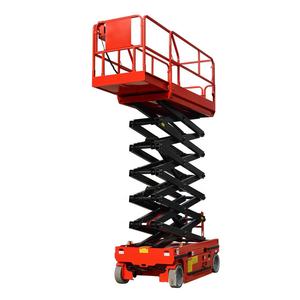 Plataforma aérea para uso en edificios de construcción, elevador de tijera Eléctrico Autopropulsado de conducción hidráulica automática, <span class=keywords><strong>8m</strong></span>, 12m, 16m - Product Image 1