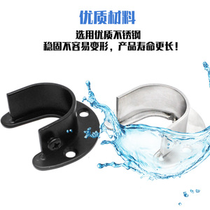 Left Steel Flange Seat Stainless Steel Wall Mount For Clothes Rail <b>Wardrobe</b> <b>Hardware</b> - Product Image 5