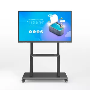 KINGONE 65 75 85 Inch 4k Smart White Board Classroom Interactive Touch Screen Whiteboard