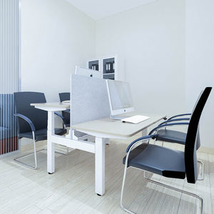 أثاث مكتبي عصري ذكي 4 أرجل وجه إلى وجه مكتب مكتب كهربائي ارتفاع قابل للتعديل مكتب قائم - Product Image 6